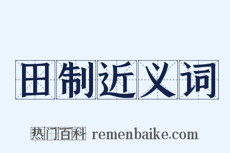 田制近义词是什么意思的图片